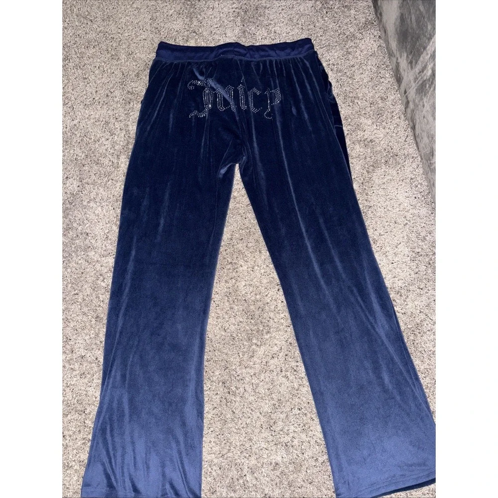 Juicy Couture Woman's‎ XL Velour Blue Lounge Sleepwear Jogger pants